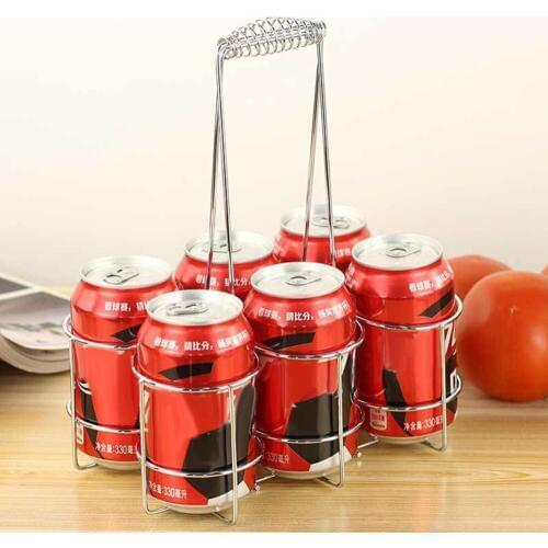 6 Bottle Beer Holder Party Beer Basket Rack Wine Caddy Stand for Home BBQ Hotel Bar Wine Beer Bottles For Home Bar Display