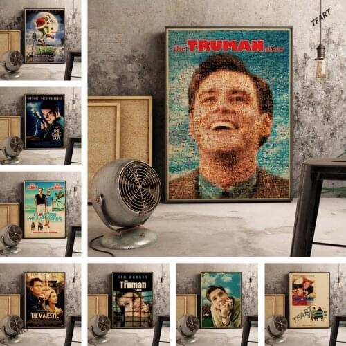 Full Diamond Embroidery Jim Carey Retro Poster Truman Show Diamond Painting Diamond Inlaid Diamond Embroidery DIY Room Decoratio