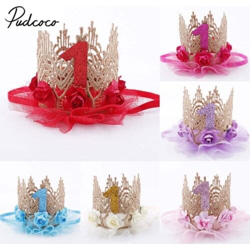 Pudcoco 2018 Kids Baby Fashion Flower Headband Costume Birthday Party Headdress Photograph 7Color Crown