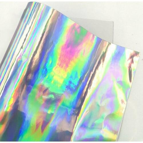 Holographi Rainbow Silver Craft Permanent Vinyl Adhesive Waterproof Scrapbook Letter Vinyl Cup/Wall/Glass Decor Sticker Roll DIY