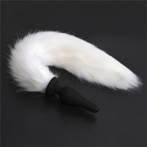 Sex Toy For Adult Game Feather Tickler Mastubator Anal plug Silicone Prostate Massage BDSM Bondage product Fox Tails Party Dress