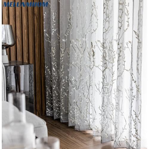 Rushed Real Cortinas Dormitorio Gray Exquisite Tulle For Bedroom Sheer Voile Panel Chinese Screen Curtain For Living Room