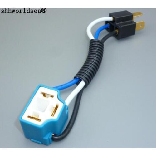 Shhworldsea Excellent heat corrosion resistance bend H4 bulb connector male female H4 socket Easy DIY installation H4 connector