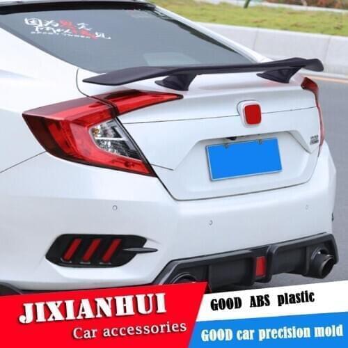 For Honda civic Spoiler 2016-2019 For civic gt Spoiler TF ABS Material Car Rear Wing Primer Color Rear Spoiler