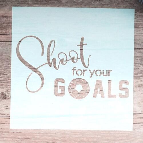 15 cm DIY Craft Stencils For Walls Painting Scrapbooking Album Decorative Embossing Paper Cards, Shoot for your Goals