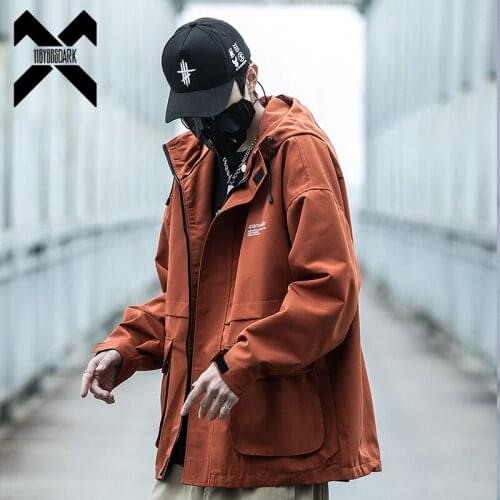 11 BYBBS DARK Cargo Windbreaker Jackets Streetwear Men Multi-pocket Tactics Jacket Hooded 2021 Fashion Autumn Coats Male WB114