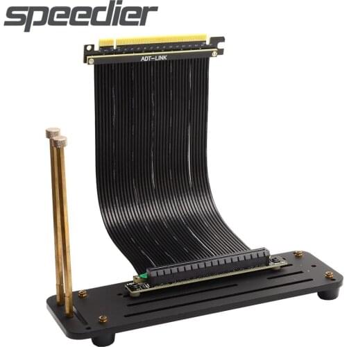 High Speed PC Graphics Cards PCI Express 3.0 Connector Cable Riser Card PCI-E X16 3.0 Flexible Cable Extension Port Adapter+Base