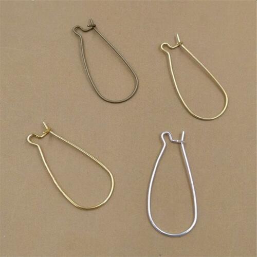 50pcs 32mm Earings Hook Clasps Wire Settings DIY Earring Jewelry Findings