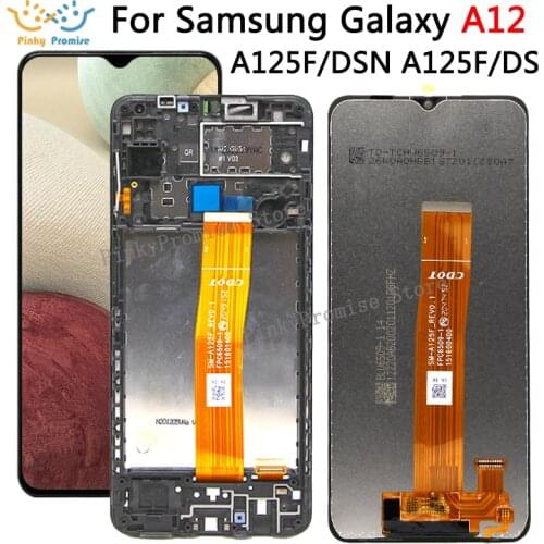 For Samsung Galaxy A12 A125F A1255F/DS A125U A125M LCD Display Touch Screen Digitizer Assembly For samsung A125F Display 6.5"