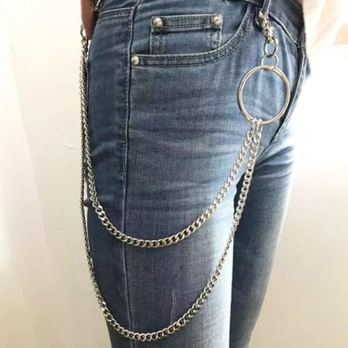1PC Extra Long Metal Punk Hipster Jean Belt Keychain Key Chain