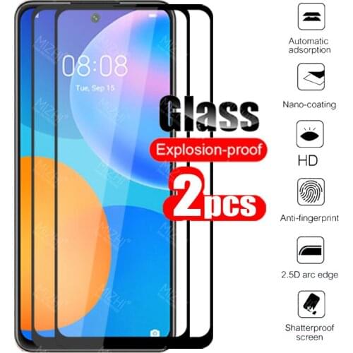 2pcs protective Glass For huawei p smart 2021 tempered glass on huwei huawey psmart 2021 screen protector film 6.67