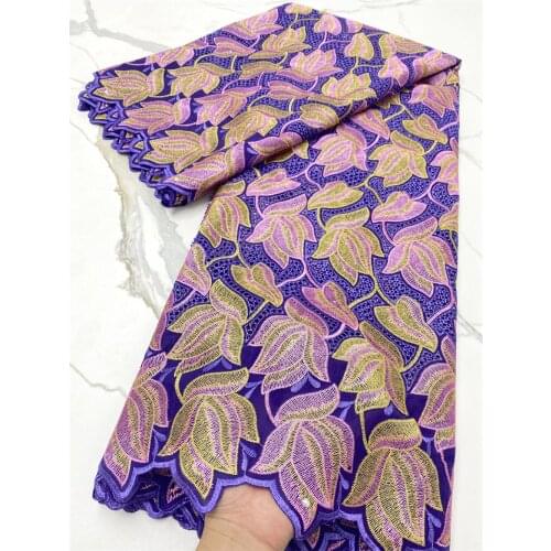 2021 High Quality African Nigerian Tulle Lace Fabric Swiss Cotton Damask Guipure Formal Prom Party Gown Dress 4156B