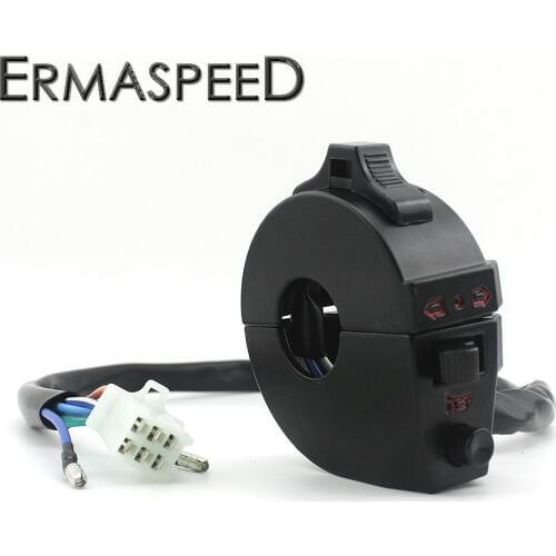 22-25cm Universal Motorcycle Light Switch Hi/Lo Beam Motorbike Accessories Aluminum Handlebar Switch for Motorcycle Street Bike