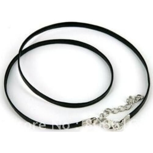 4MM 100Pcs Flat Waxed Cotton Necklace Cords Ropes With Clasps/Hooks Jewelry Findings