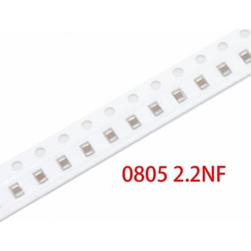 500pcs 2.2NF X7R Error 10% 50V 0805 222 SMD Thick Film Chip Multilayer Ceramic Capacitor