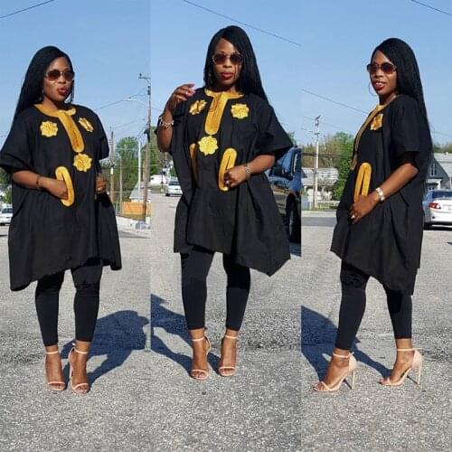 African dresses for women dashiki dress soft material embroidery design dress only one dress free size LB047