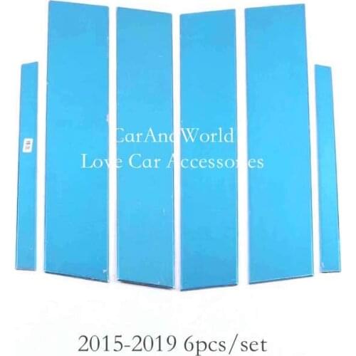 For Honda City Accessories 2015-2019 Stainless Steel Auto Window B/C Column Trims Center Pillar Covers Car Decoration