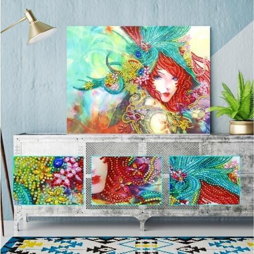 5D Diamond Painting DIY Shaped Crystal Diamond Embroidery Set Cartoon Bride Home Decoration Gift