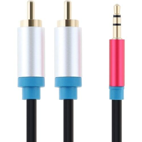 DiGiYes 0.5M 1.64Ft RCA Cable HiFi Stereo 3.5MM to 2RCA Audio Cable AUX RCA Jack 3.5 Y Splitter for Amplifier Audio Home Theater