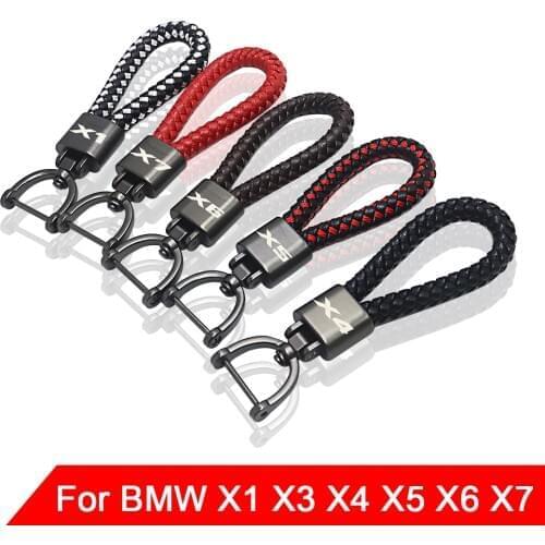 Car Key chain Metallic leather for bmw x1 x3 x4 x5 x6 x7 e84 f48 f25 e83 f26 e53 e70 f16 e71 f49 f39 g01 g08 g02 f15 f85 g05 f86