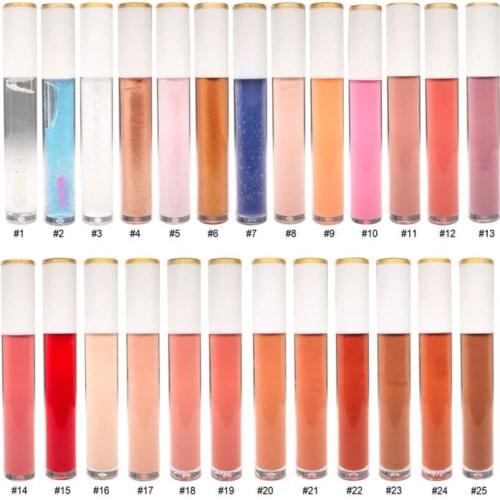 Private Label Shimmer Moisturizing Lip glaze clear Lip Gloss Easy To Color Long Lasting Cosmetics Wholesale liquid lipstick