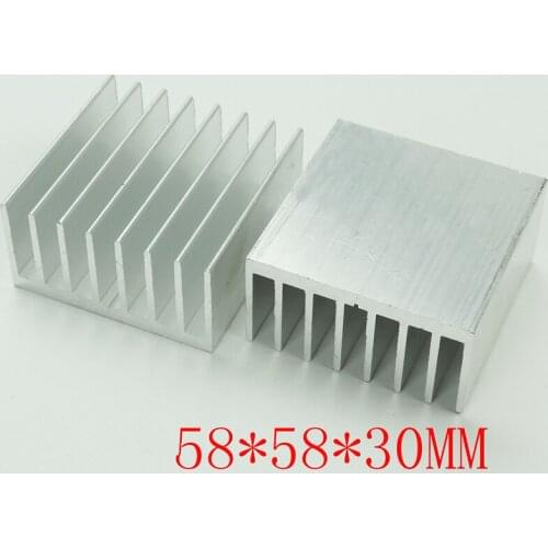 Fast Free Ship 5PCS IC Chip heat sink Electronic radiator Motherboard radiator piece 58*58*30MM heat sink can be customized