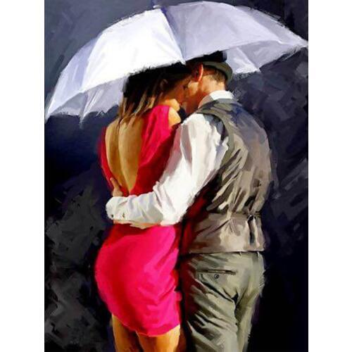 DIY Digital Painting By Numbers kissing couple oil painting mural Kits Coloring Wall Art Picture Gift frameless