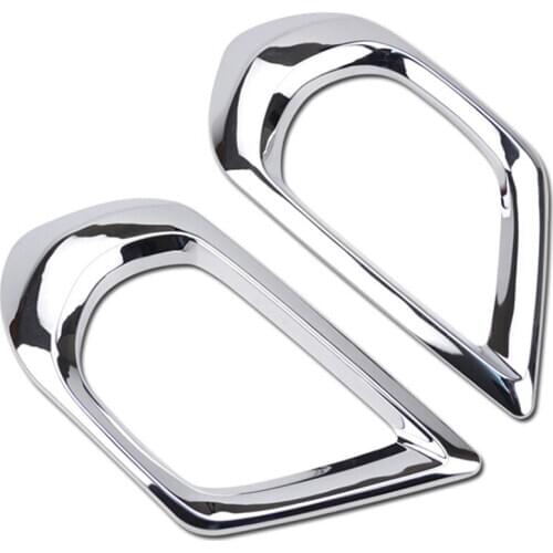 For Subaru forester SJ 2014 2015 2016 Chrome Front Fog Light Lamp Bumper Foglight Cover Trim Frame Car Styling Molding