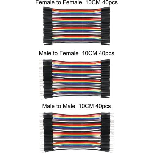 Dupont line 120pcs 10cm Male to Male+Male to Female+Female to Female Jumper Wire Dupont Cable for Arduino