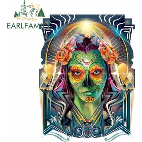 EARLFAMILY 13cm x 9.8cm For Woman Graffiti Car Stickers Creative Decal Graffiti Vinyl Material Car Door Protector Decoration