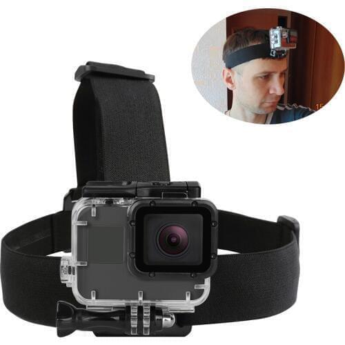 Elastic Harness Head Strap for GoPro Hero 7 5 6 3 4 Session Sjcam Sj4000 Yi 4K Eken h9 Camera Mount for Go Pro 7 Accessory