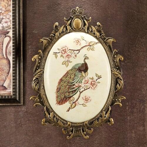 Europe Retro Resin Wall Mirror Surface Wall Sticker Decoration Crafts Restaurant Livingroom Wall Mural Home 3D Wall Sticker Art