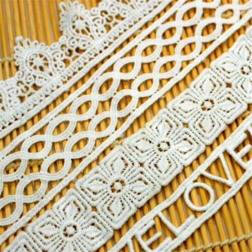 Cotton flower lace ribbon handmade wedding craft dress garments accessories CX153