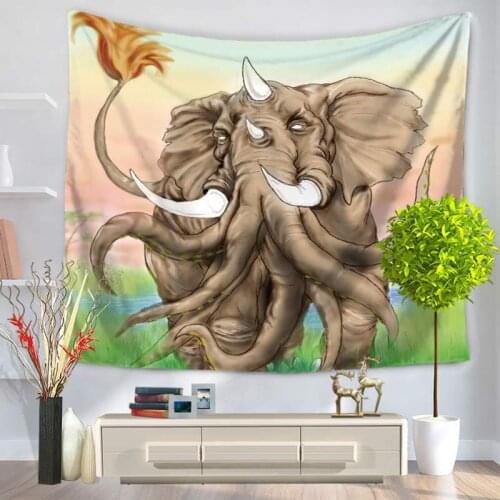 Indian Wall Decor Tapestry Bohemian Elephant Beach Hippie Blanket Towel Boho Hanging Carpet for Bedroom Mandara Beach towel 200