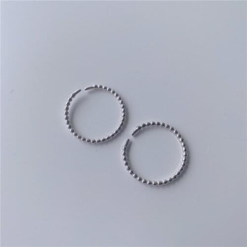 Real S925 Sterling Silver Mini Beads Open Ring Women Jewelry 2021, Fashion Cute Silver Ring Woman Finger Accessories
