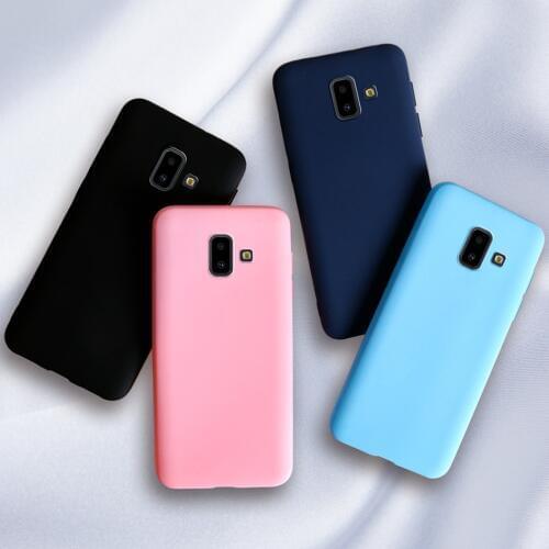Matte Case For Samsung Galaxy J6 Plus 2018 Cover Soft Candy Color Silicone Case For Coque Samsung J6 2018 J6Plus J 6+ J610 Cases