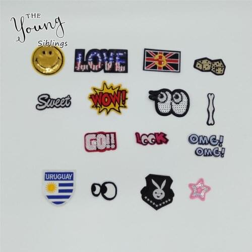 Fashion Hot sell Cartoon Pattern Kids Hot melt adhesive Applique Embroidery Patches Badges DIY Clothing Accessories C996-C5013