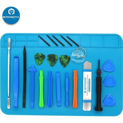 18 in 1 Precision Screwdriver Set Phone Repair Tool Kit for iPhone Android Phones Tablet PC Disassembly with Anti-static Mat