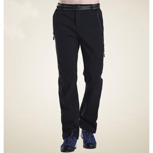 New Winter Warm Fleece Softshell Pants Fishing Camping Hiking Skiing Trousers Waterproof Windproof Hiking Pant