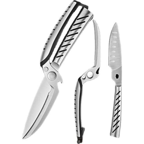 Chef Knife Shears Chicken Bones Scissors Kitchen Cooking Cutter 4Cr13Mov Stainless Steel Japanese Shear Poultry Fish Scissors