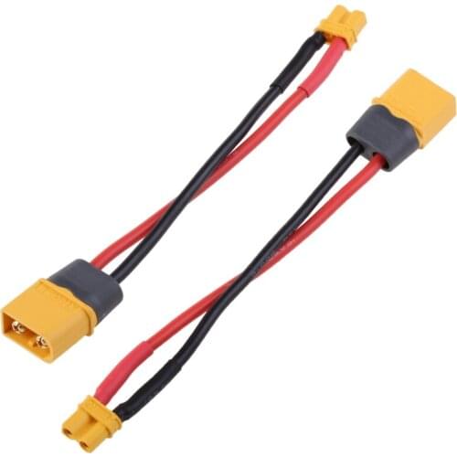 XT60 Female to XT30 Male Connector Adapter Converter Cable 16AWG 4in XT60 Male to XT30 Female Connector Adapter
