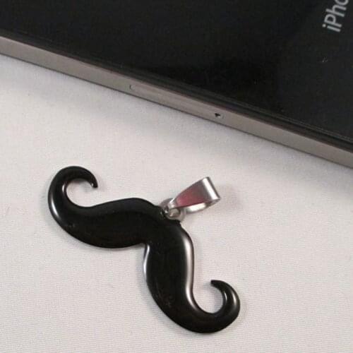 To send 28*24MM 3pcs/lot titanium steel, stainless steel beard pendant design of DIY accessories 011002007