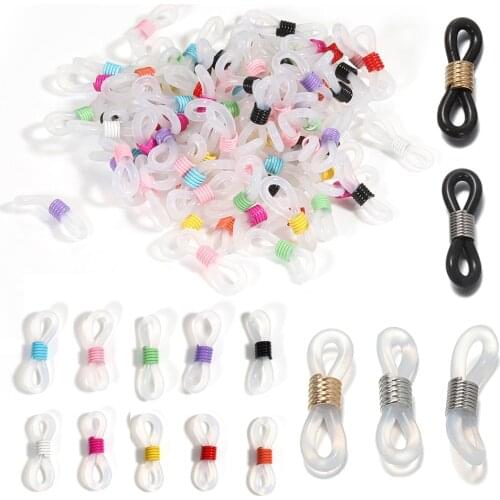 50pcs Eyeglasses Chain Rubber Connector Spectacle Frame Connector Retainer for Sunglasses Holder Chain Necklace Accessories