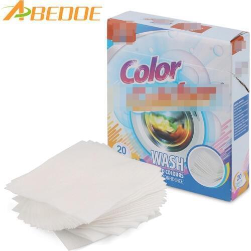 ABEDOE 20 Sheets Anti Cloth Dyed Leaves Laundry Color Run Remove Sheet catcher in Washing Machine Protect The Clothes