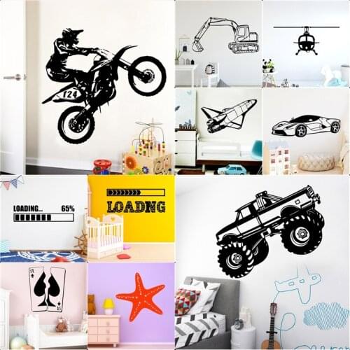 New Design Car Game Airplane Removable Vinyls Stickers Murals For Kids Room Home Decoration Bedroom Decor Wallpaper posters