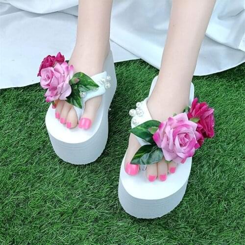 Flip flops woman Sandals slippers summer Platform rhinestone Shoes Women woman wedge platform slipper shoes Beach