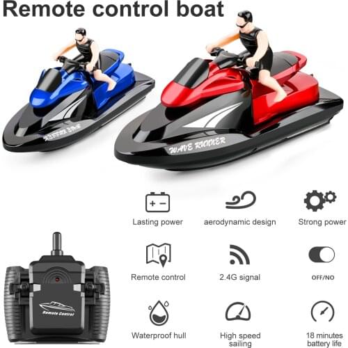 RC Speed Boat 2.4GHz Remote Control Motor Boat Speedboat Rivers And Lakes Water Toys For Pools Lakes Boys Gift