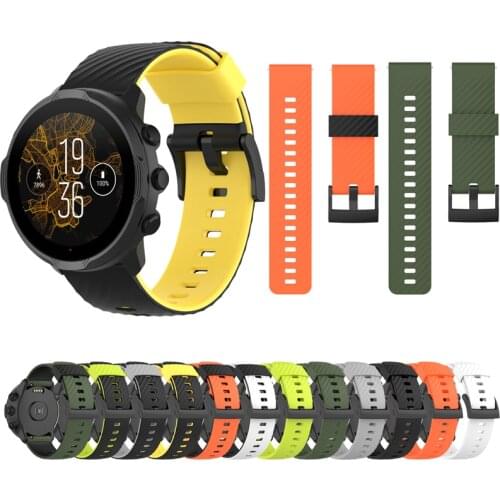 Replacement Silicone strap 24mm watchband For Suunto 7 9/9 Baro/D5/Sport baro/spartan sport/Spartan Sport Wrist HR bracelet