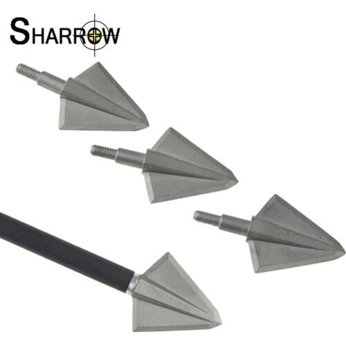 6pcs 136 Grains Archery Arrowhead Broadheads Hunting Arrow Points High Strength Durable Bow Arrows Outdoor Shooting Accessories