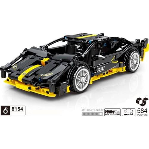 Technical speed building block LAMBOR Super sport car Aventador LP720-4 model bricks germany bull logo pull back vehicle toys